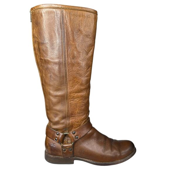 Frye Women’s Phillip Harness Brown Leather Harness Boot Size US 8 - Picture 1 of 12